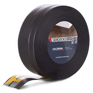 Rodapiés flexible autoadhesivo negro rodapiés flexible 50×20 mm